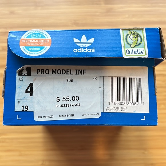 New!!! Adidas Pro Model Infant Sneakers with Ortholite - Picture 3 of 4